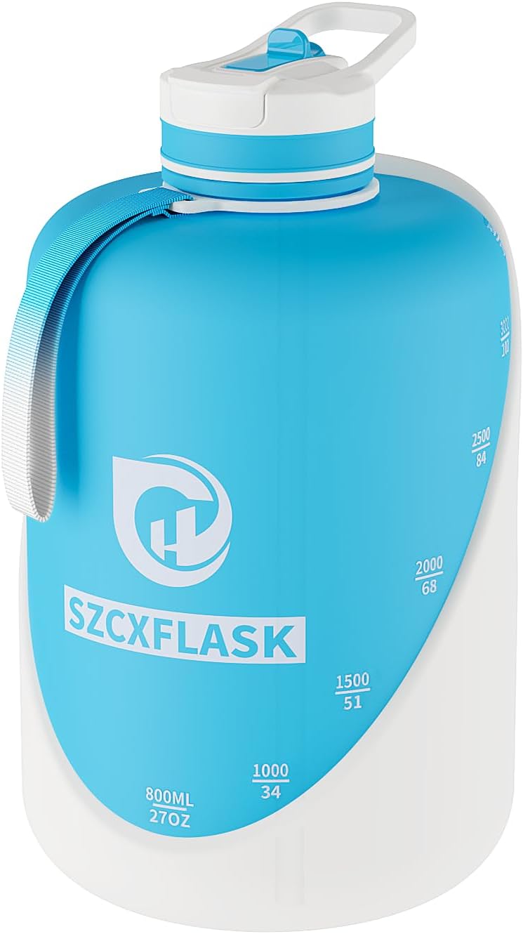 1 Gallon Water Bottle with Straw and Chug Lid, Dishwasher Safe Large Gym Jug, BPA Free...