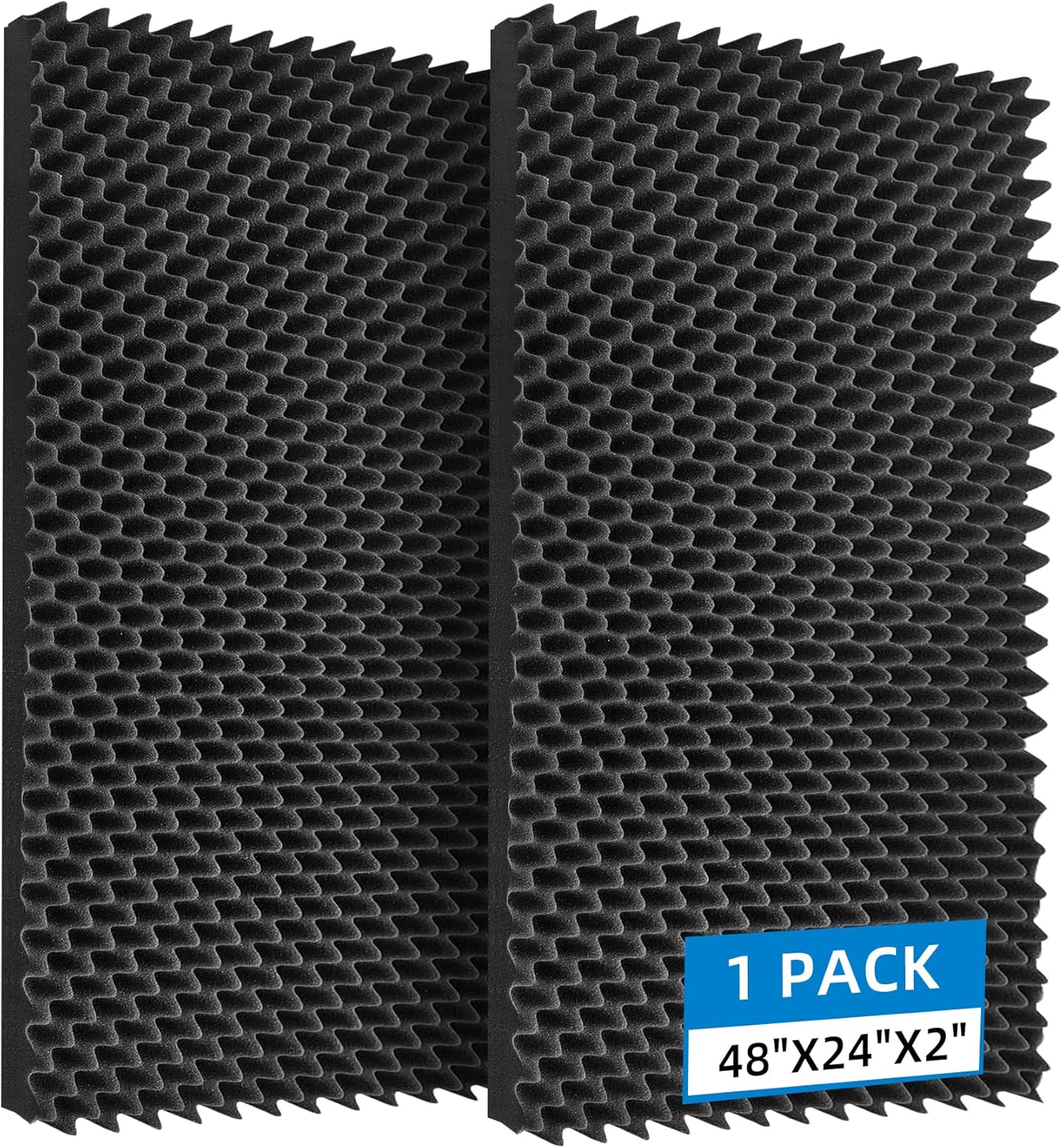 1 Pcs Sound Proof Foam Panels |48"×24"×2" Quick-Recovery Soundproof Wall Panels | High...