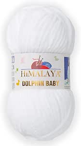 1 Skein/Pack Himalaya Dolphin Baby Chenille Yarn, Each Ball 100 gr (3.5 oz), 120 m (132...