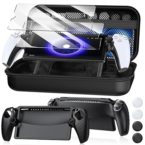 10 in 1 Accessoris Kit Compatible with Playstation Portal, Hard EVA Carry Case for Ps...
