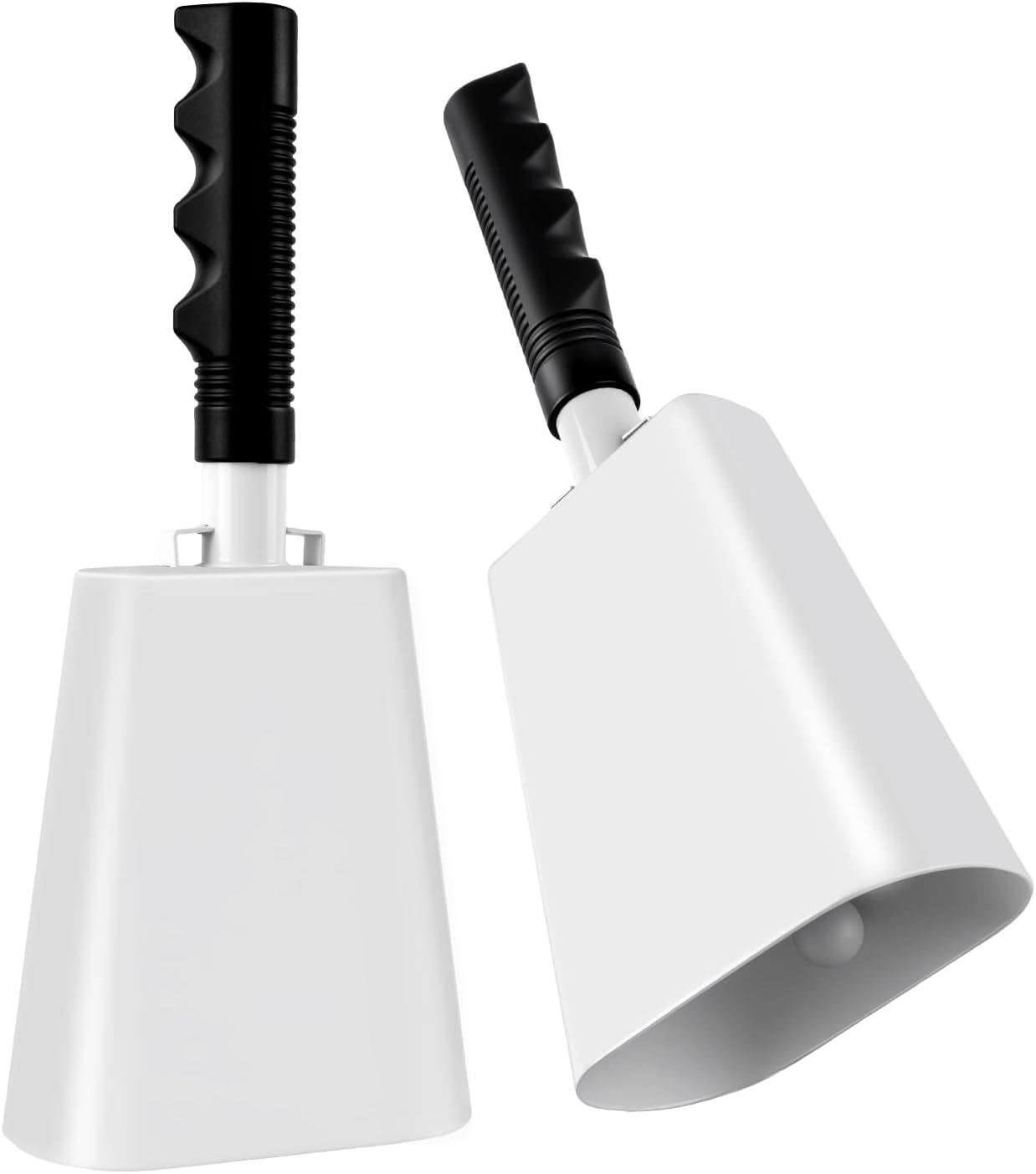 10 Inch Cow Bell with Handle, 2 Pack Cheering Cowbells for Sporting Events, Loud Noise...