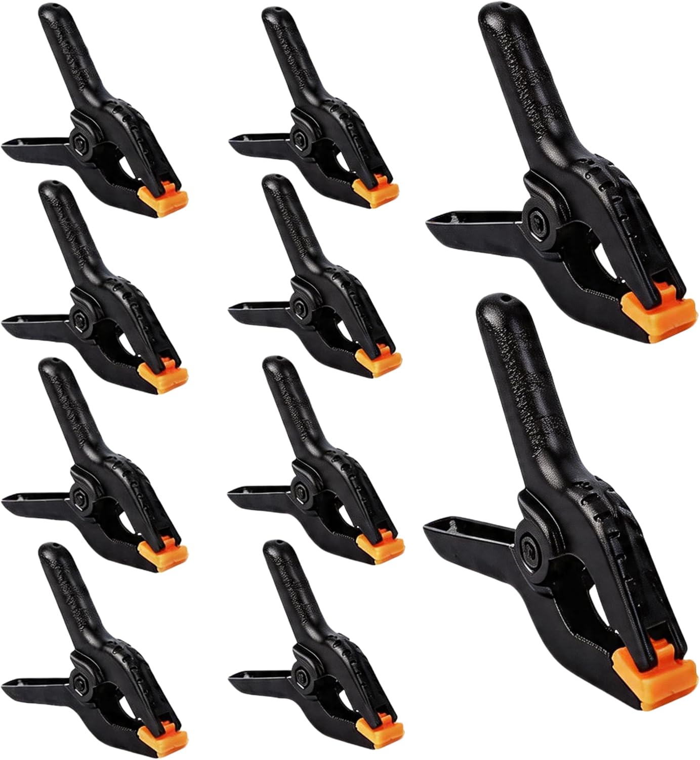 10 Packs of 3.4 inch Professional Plastic Small Spring Clamps Heavy Duty for Crafts or...