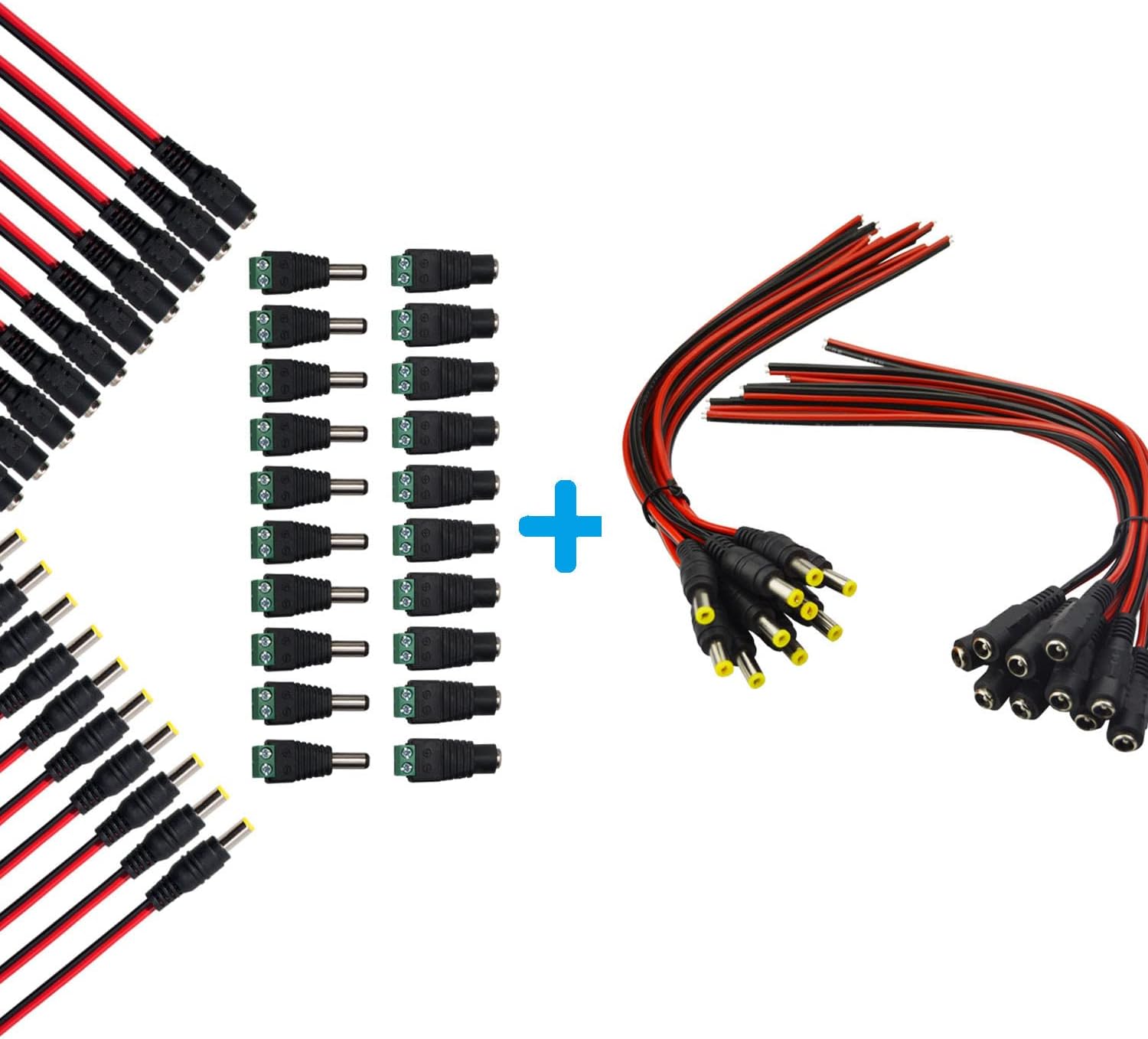 10 Pairs 12V 5A DC Connector Cable + 10 Pairs 12V 5A DC Connector