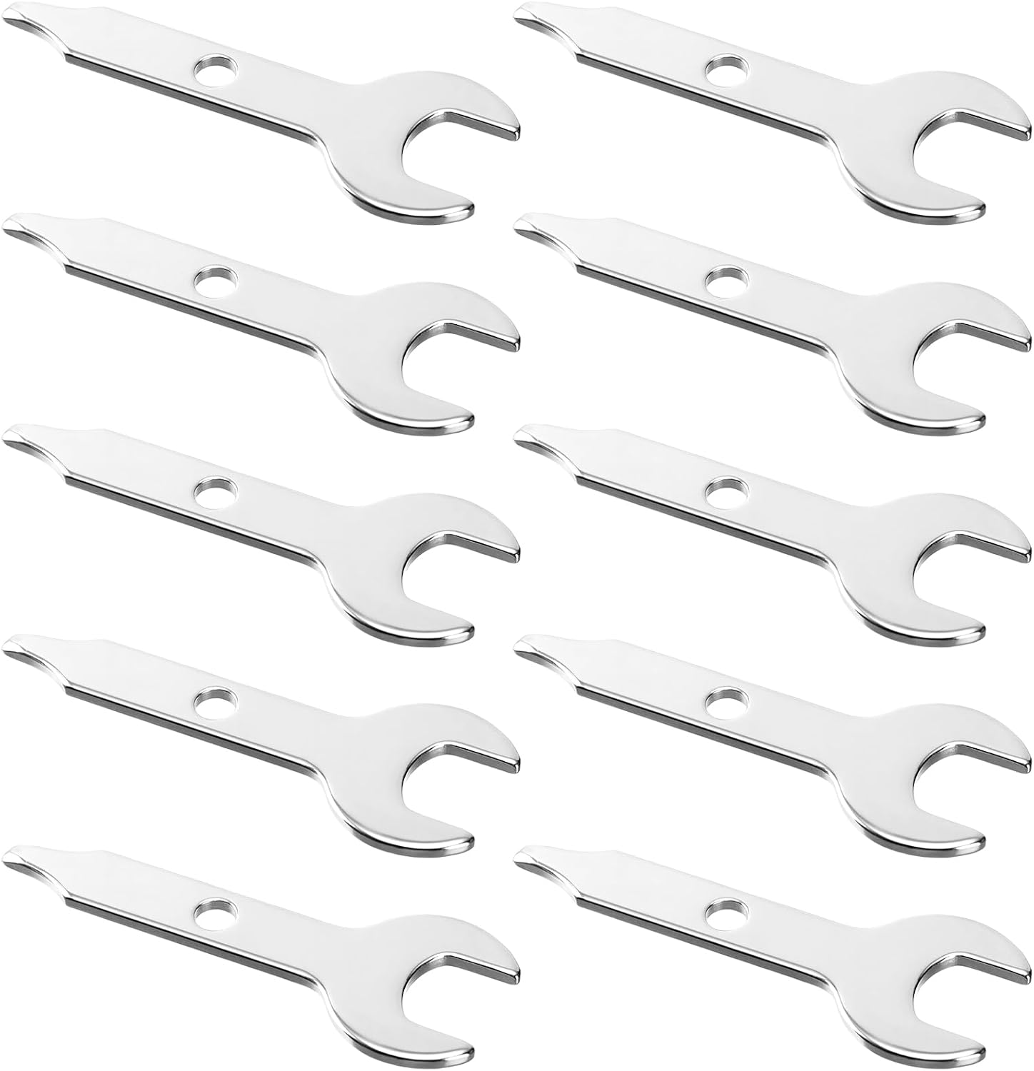 10 Pcs 3/8 Inch Collet Wrench Key Open End 9.5 mm Nut Spanner Stainless Steel Multitool...