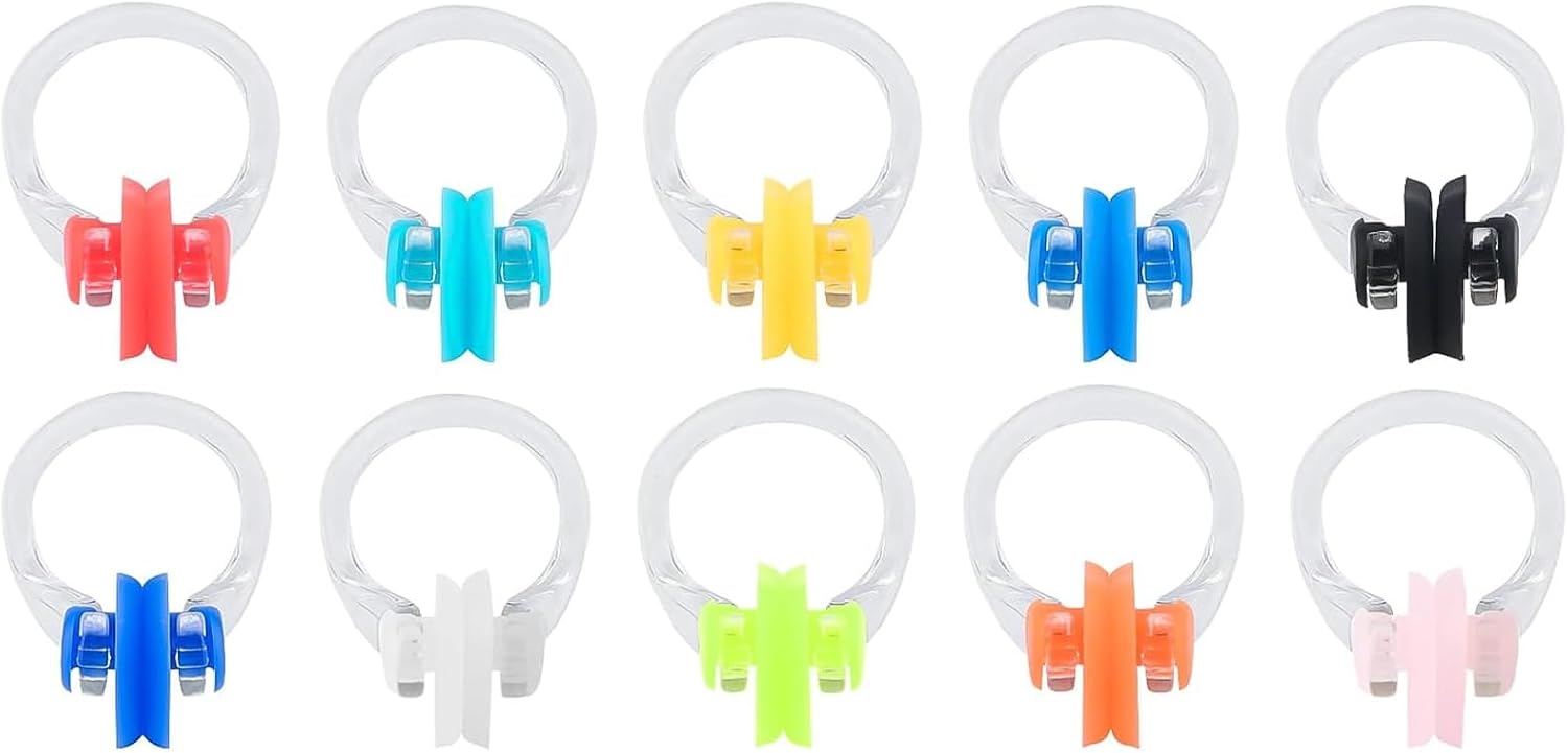 10PCS Swimming Nose Clip, Silicone Nose Plugs for Swimming for Kids Adults, Waterproof Pool...