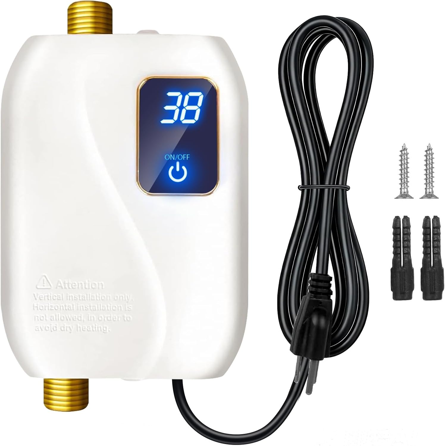 110V Tankless Water Heater Electric, 3000W Tankless Electric Water Heater Instant, Under...
