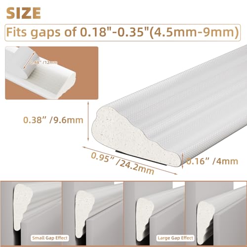 118” Wedge-Shape Foam Window Weather Stripping Door Seal Strip,Soundproofing Frame Winter... image