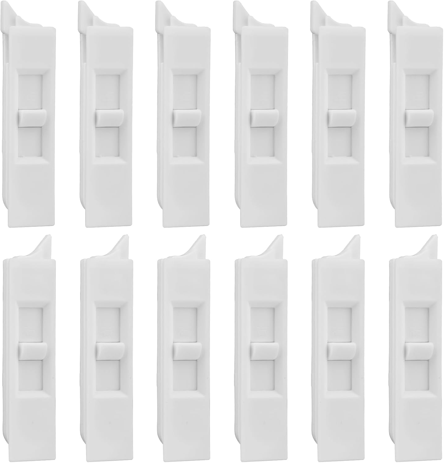 12 Pcs Window Tilt Latch Pairs Spring Loaded Sliding Window Latch Lock Snap-in White Vinyl...
