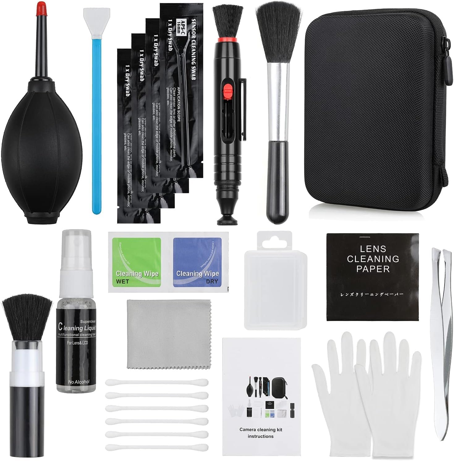14-in-1 Camera Lens Cleaning Kit - Mirrorless & DSLR Sensor Cleaning Kit for Canon, Sony...