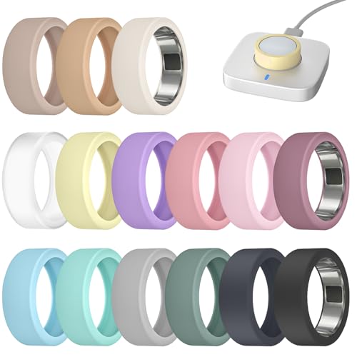 15 Pack Cover Compatible with Oura Ring Gen 4/ Gen 3 - Charging Directly with Protector...