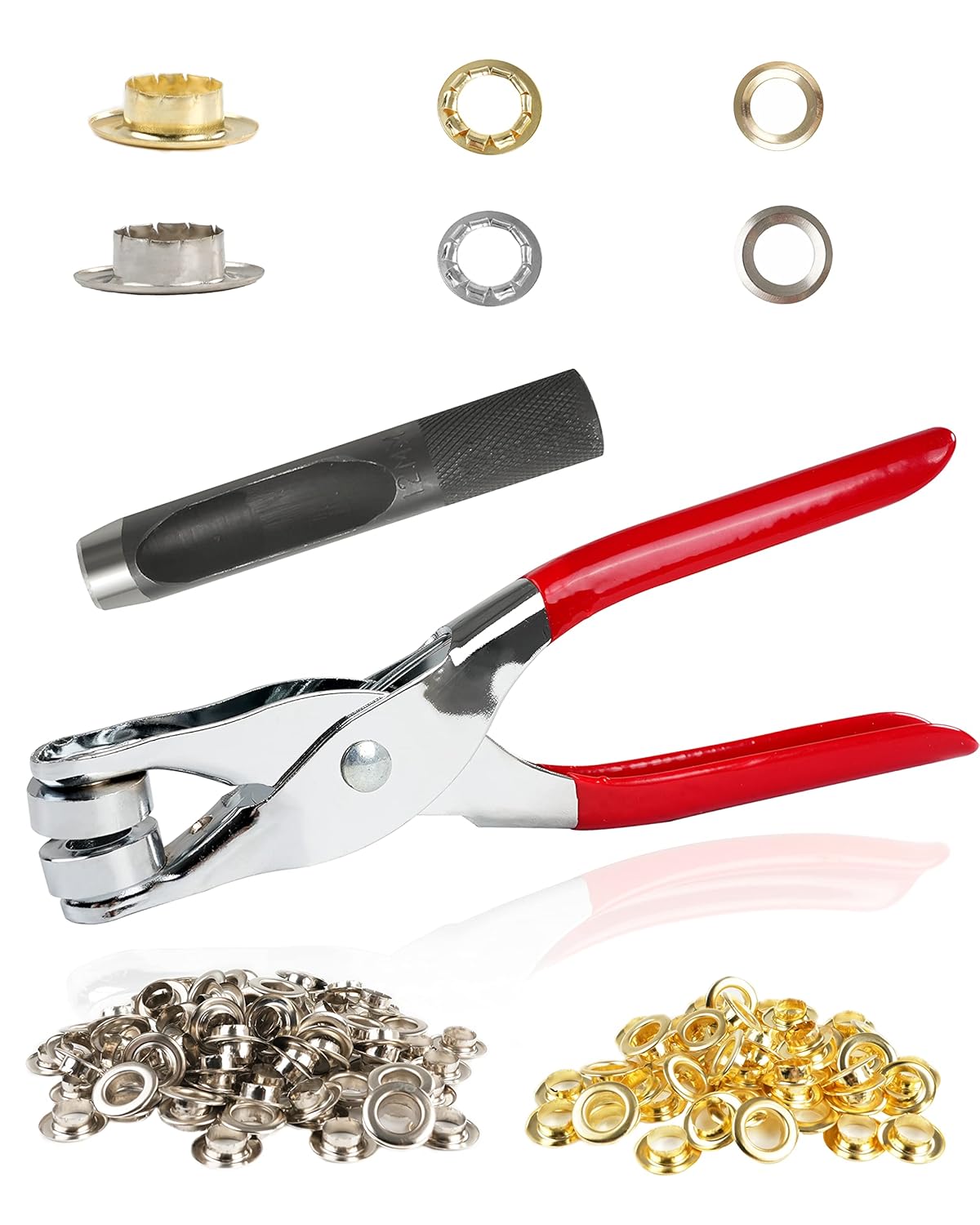 150Pcs 1/2 Inch Grommet Tool Kit, Grommet Kit, Eyelet Kit with Leather Hole Punch Pliers...