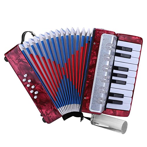 17 Key 8 Bass Piano Accordion, ABS with Celluloid Decor Concertina Musical Instrument for... image