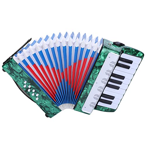 17 Key 8 Bass Piano Accordion, ABS with Celluloid Decor Concertina Musical Instrument for...