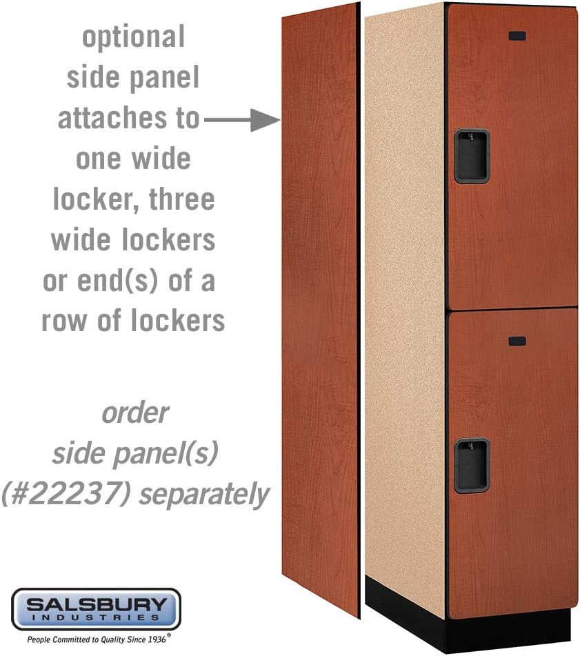 18" Wide Double Tier Designer Wood Locker - 18" Wide - 6' High - 24" Deep - Cherry image