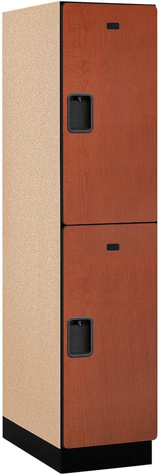 18" Wide Double Tier Designer Wood Locker - 18" Wide - 6' High - 24" Deep - Cherry image