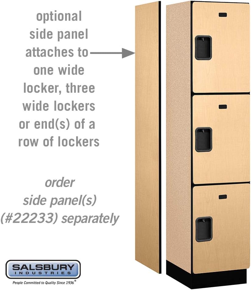 18" Wide Triple Tier Designer Wood Locker - 18 Inch Wide - 6 Feet High - 18 Inches Deep - Maple image