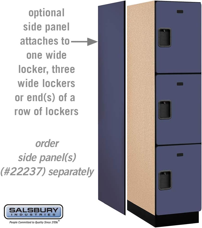 18" Wide Triple Tier Designer Wood Locker - 18 Inch Wide - 6 Feet High - 24 Inches Deep - Blue image
