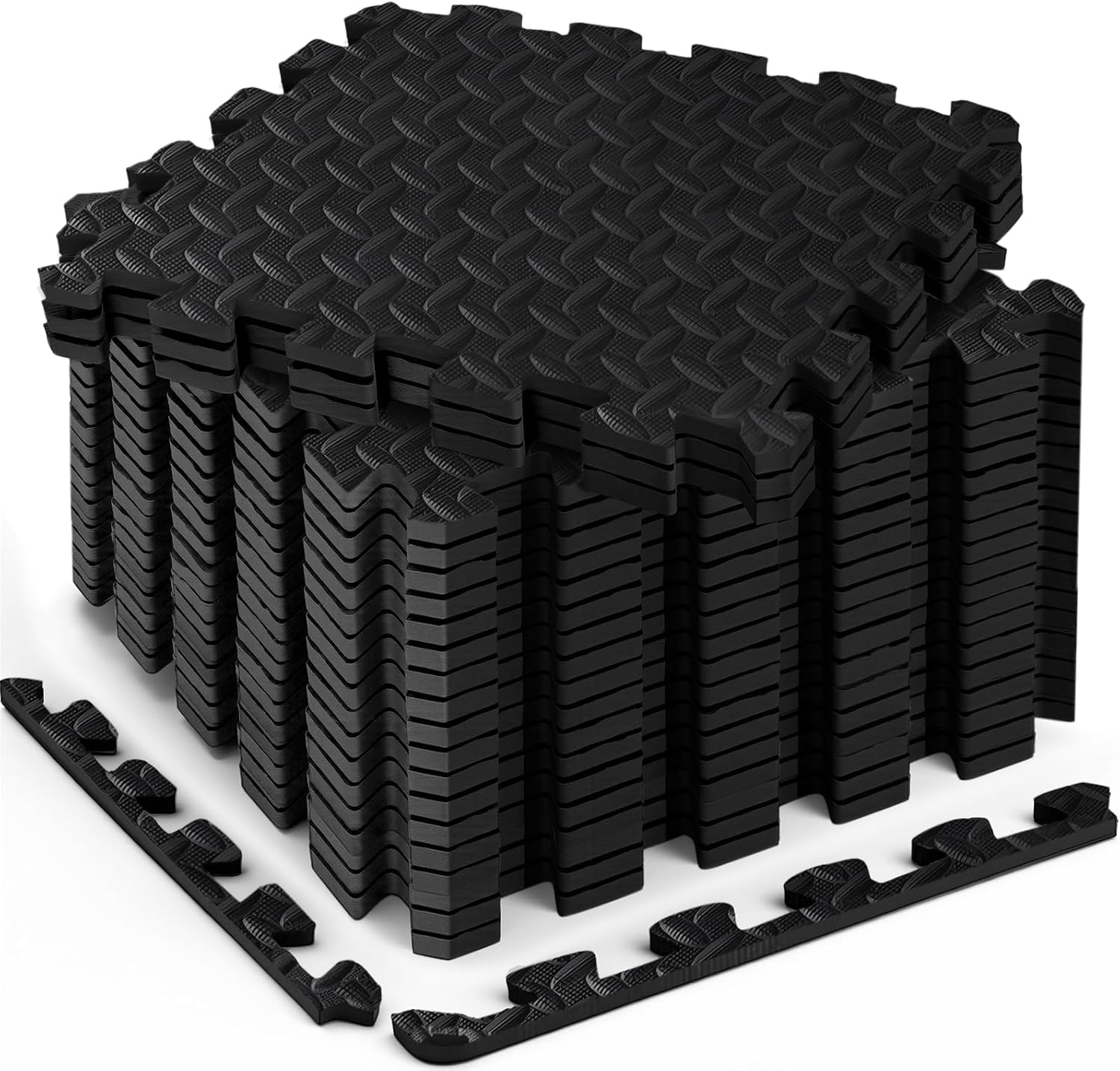 18pcs(12.6"x12.6"x0.4",18sqft) Puzzle Exercise Mat, EVA Interlocking Foam Floor Tiles...