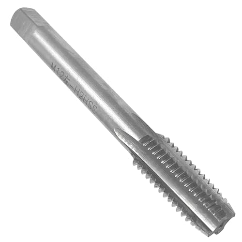 1pcs M12 x 1.75mm Thread Pitch Thread Tap Left Hand,HSS Straight Fluted Machine Tap