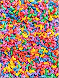2 Cups of Rainbow Pasta Sensory Bin Filler for Sensory Table - Elbow Noodles