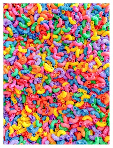 2 Cups of Rainbow Pasta Sensory Bin Filler for Sensory Table - Elbow Noodles image