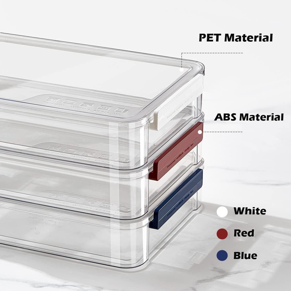 2 Pack Document Storage Clear Plastic Storage Boxes with Lids Stackable Storage Bins Paper... image