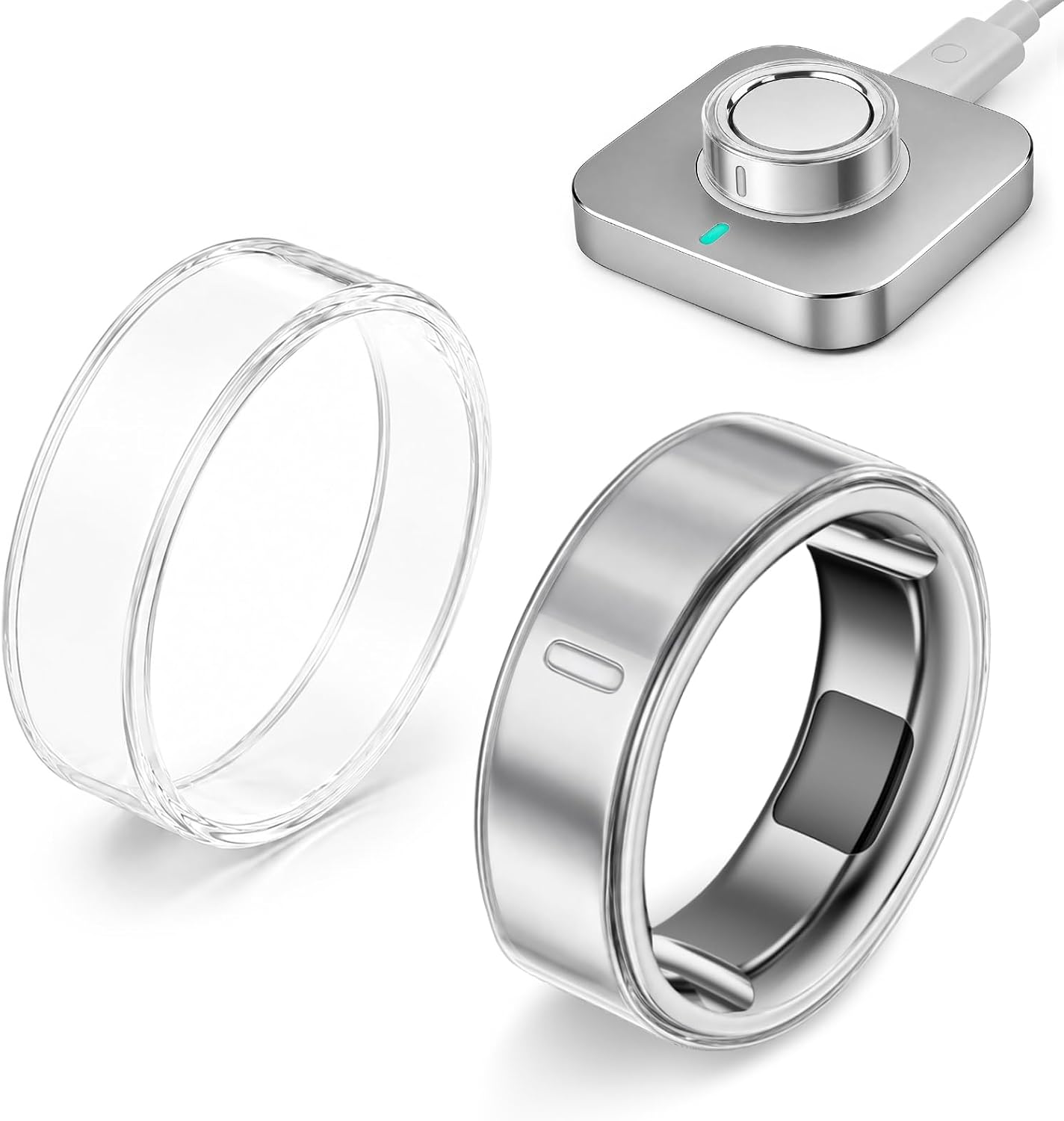 2 Pack Ring Covers Compatible with Oura Ring Gen 4/Gen 3, Clear Ultra-Thin TPU Anti-Scratch...