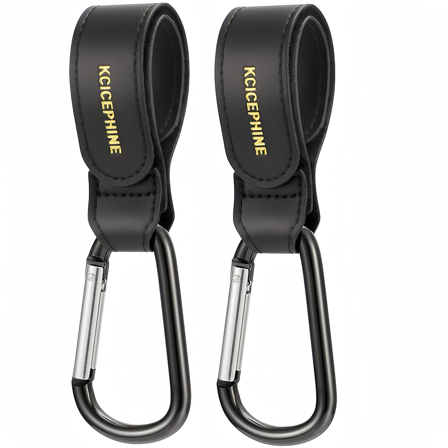 2 Pack Stroller Hooks, Stroller Straps for Diaper Bags,Adjustable Stroller Carabiner...