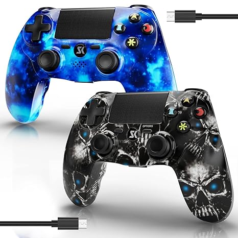 2 Pack Wireless Controller for PS4, Controller for Sony PlayStation 4, Double Shock 6-Axis...