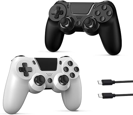2 Pack Wireless PS4 Controller, Wireless Gaming Controller for PS4/Pro/Slim/PC with Dual...