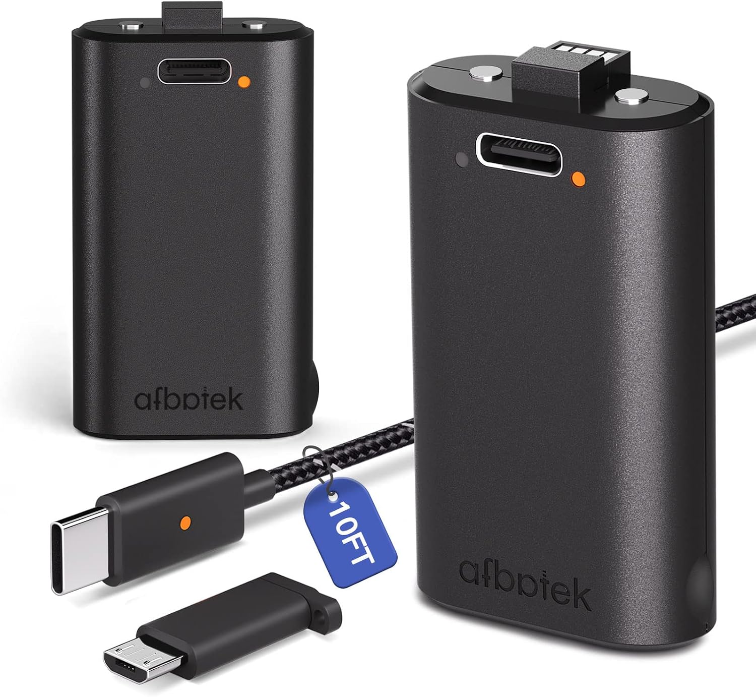 2 Pack Xbox Rechargeable Battery Pack, Xbox Series X Play & Charge Kit 1400mAh Capacity...