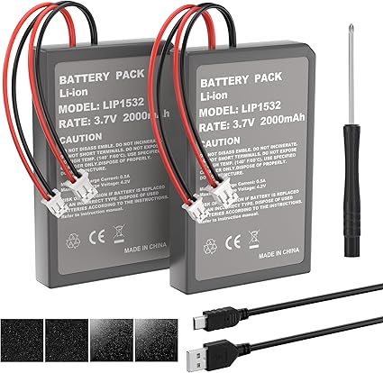 2 Pcs Rechargeable Batteries Pack for PS4Pro/PS4Slim Official Wireless Controller,3.7V...