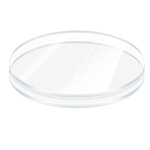 2 Pieces 1/8" Round Plexiglass Sheet, 16 Inch Diameter Clear Acrylic Circle, Round Cake Disk... image