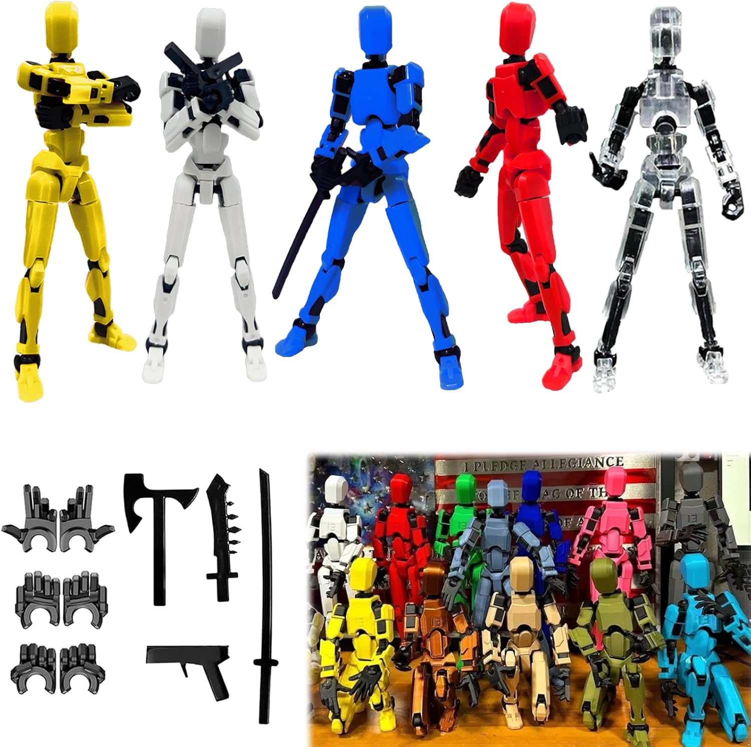 2026 New Assembly Completed-Titan 13 Action Figure,Dummy Robot 13 Action Figures Set,3D...