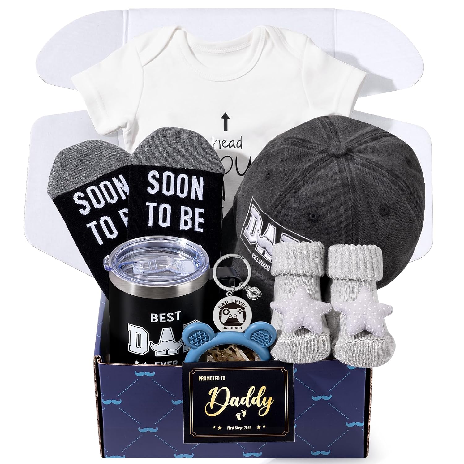 2026 New Dad Gifts Box, 9 Pcs First Time Dad Gifts, Dad to Be Gifts for 1st Time with...