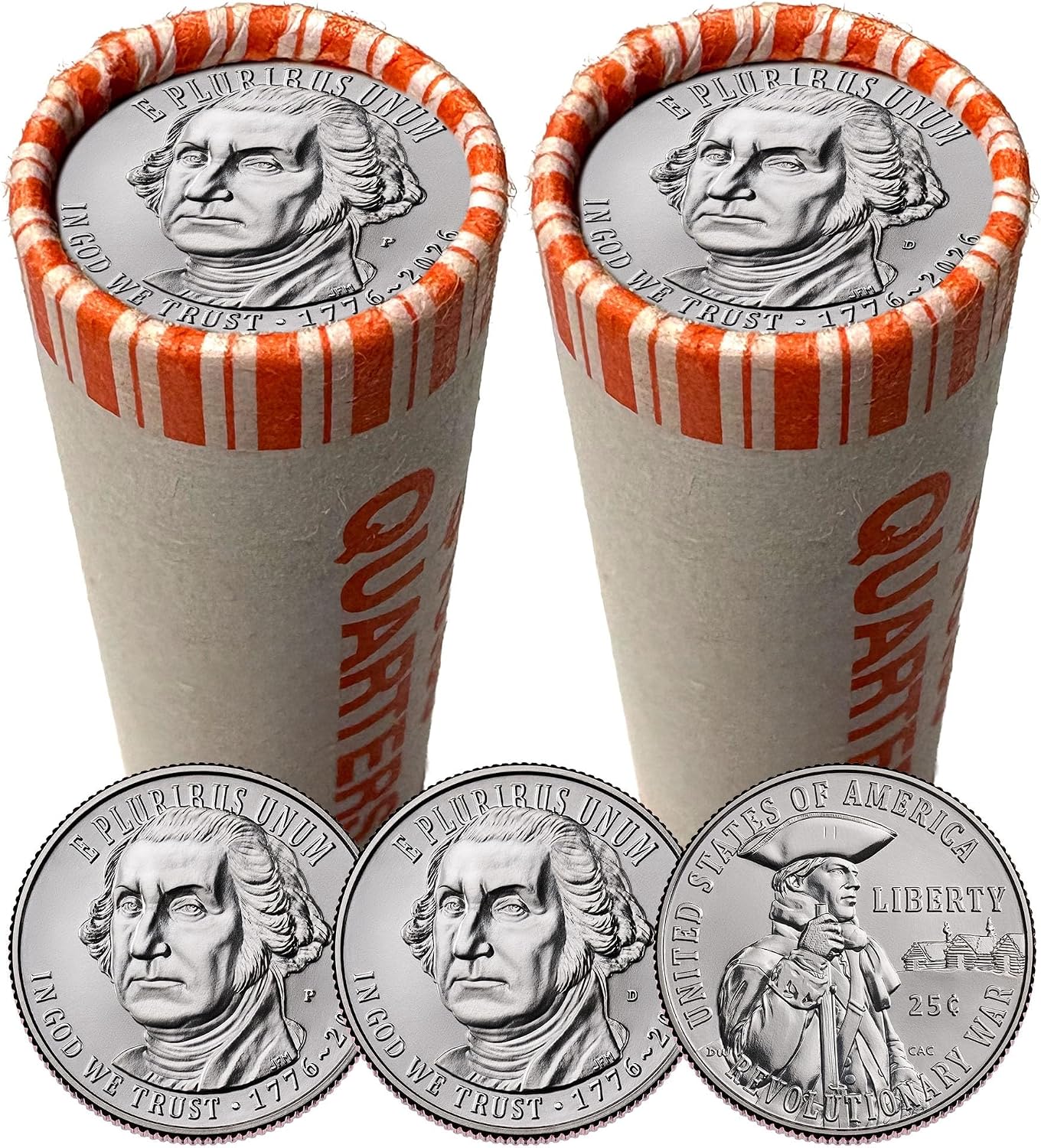 2026 Revolutionary War Quarter 1776-2026 America 250th Anniversary 1-Year Issue Uncirculated...