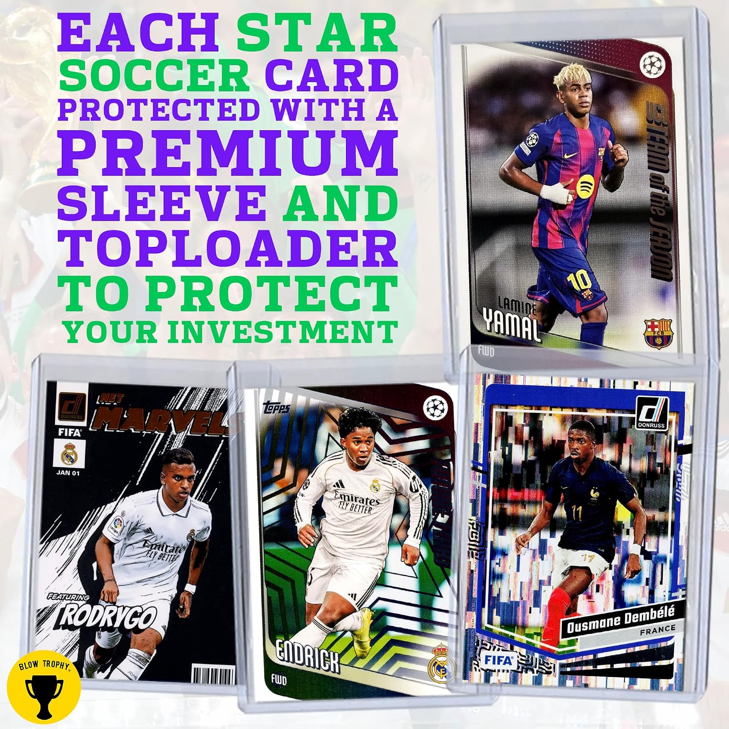 2026 World Cup Superstars Soccer Trading Card Set, 11 Cards + 1 Sticker | 11 Officially... image