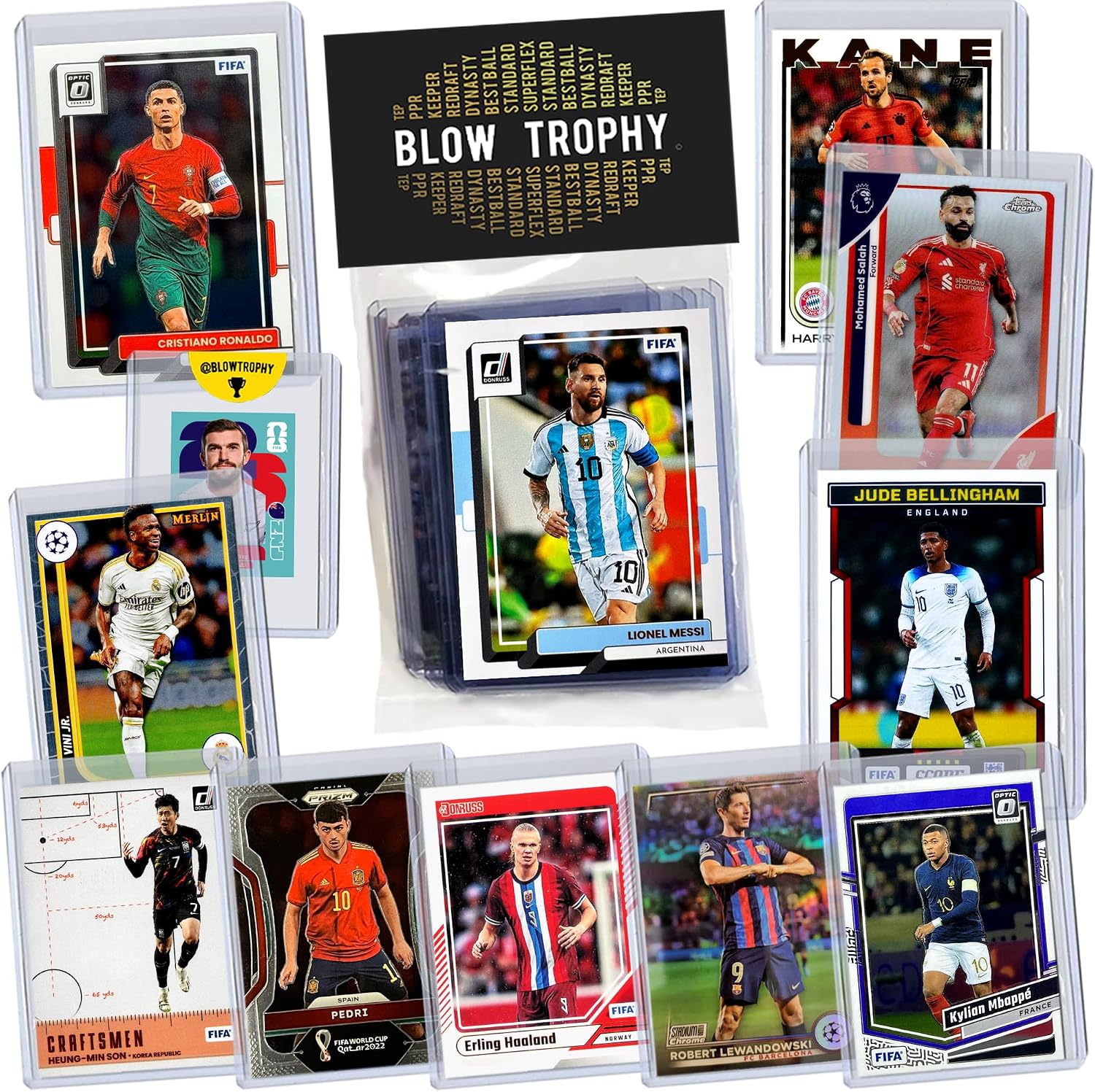 2026 World Cup Superstars Soccer Trading Card Set, 11 Cards + 1 Sticker | 11 Officially...