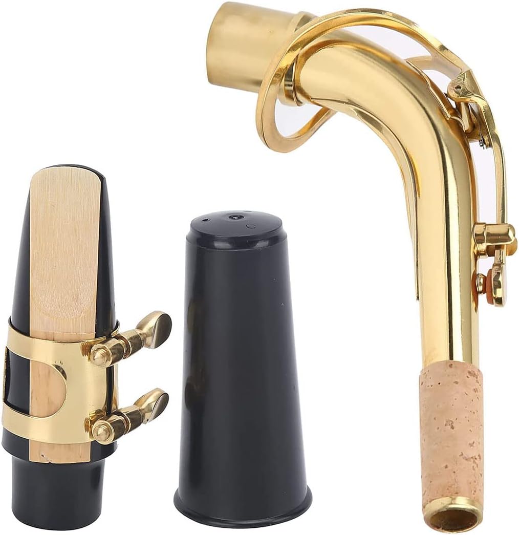21 Pieces Alto Saxophone Mouthpiece Set Include Sax Bend Neck Brass Ligature 2.5 Reed... image