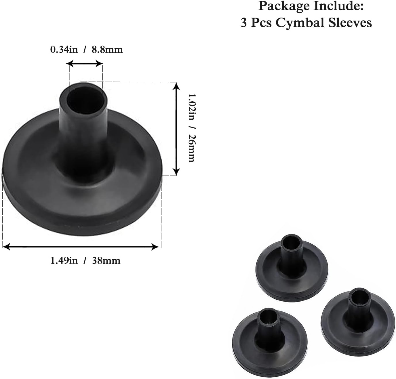 23-Piece Cymbal Accessory Set - Hi-Hat Clutch & Cup Felts, Cymbal Sleeves, Wing Nuts, Washer... image