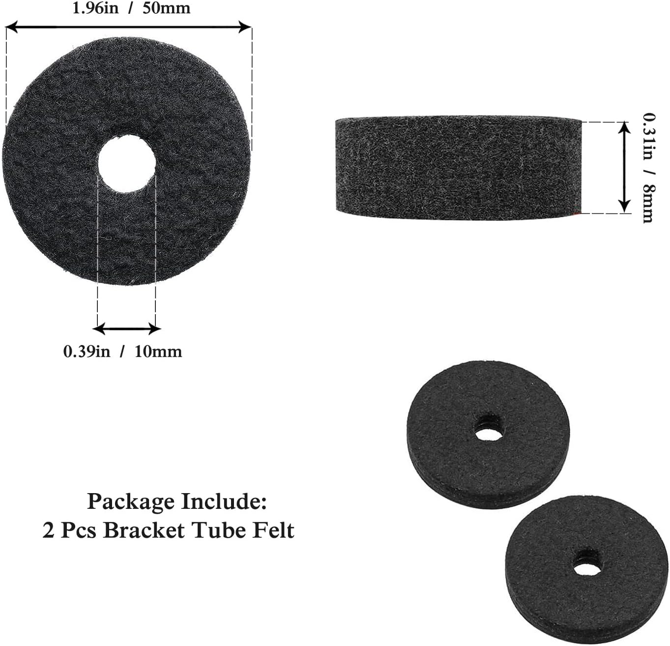 23-Piece Cymbal Accessory Set - Hi-Hat Clutch & Cup Felts, Cymbal Sleeves, Wing Nuts, Washer... image