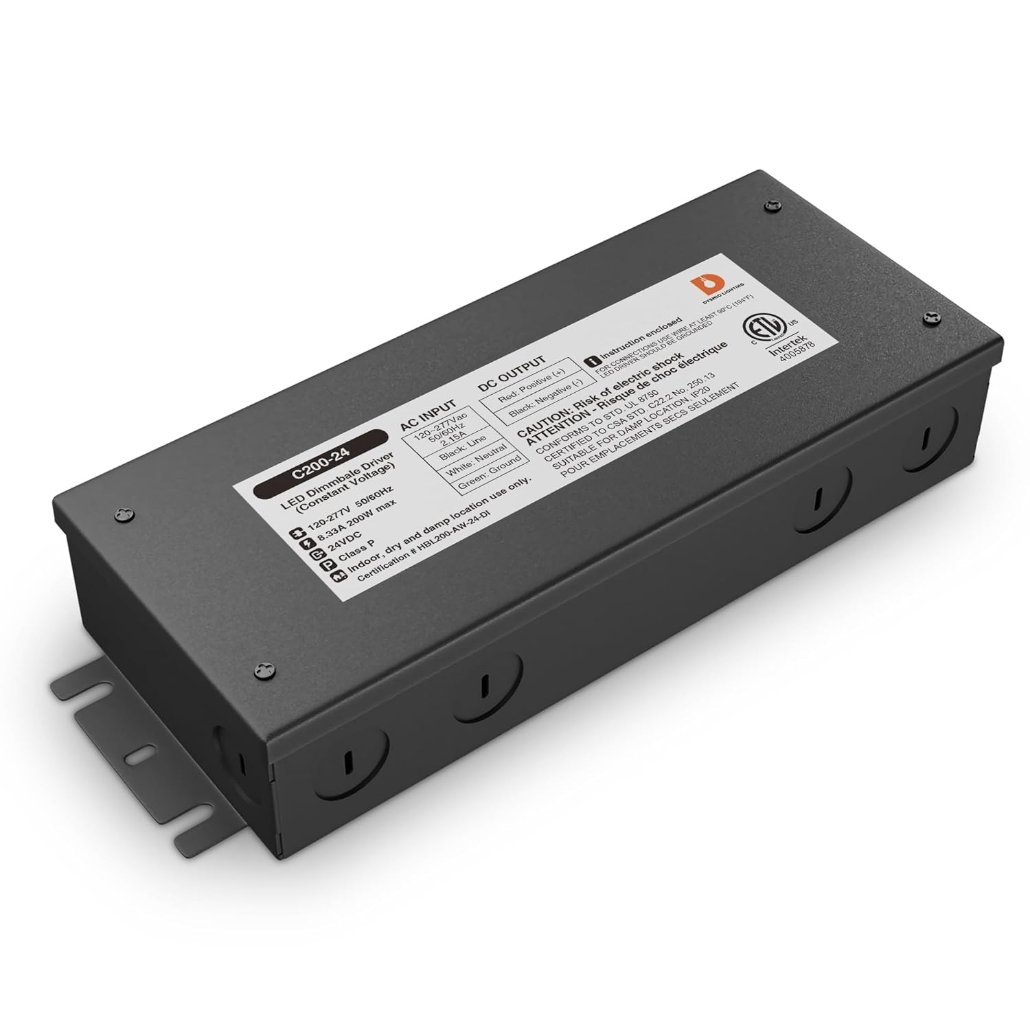 24V DC LED Driver 200W - Quiet, Dimmable Electronic Power Supply for LED Strip Lights...