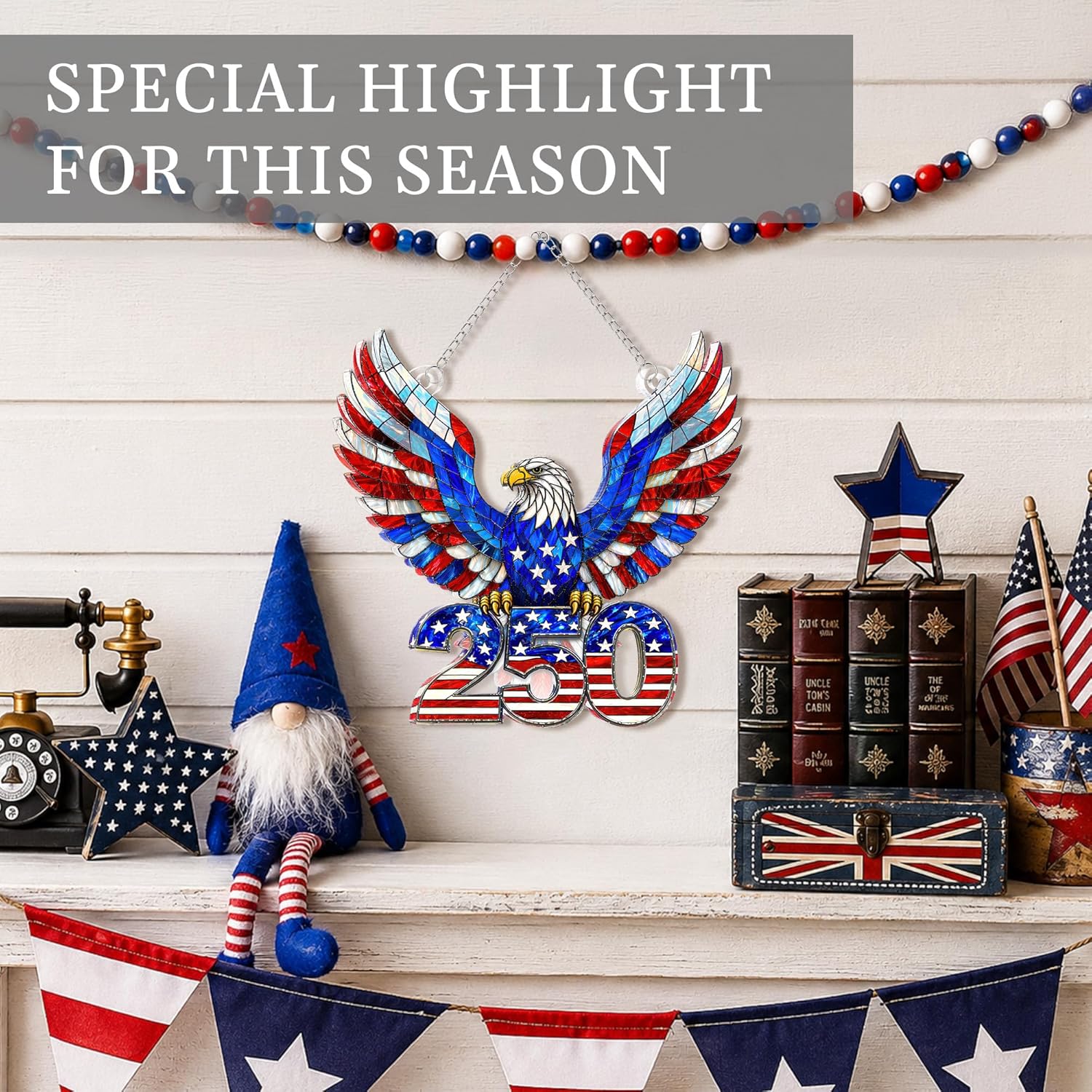 250 Anniversary USA Ornament, 2D Acrylic USA 250th Anniversary Merchandise, Fourth of July... image