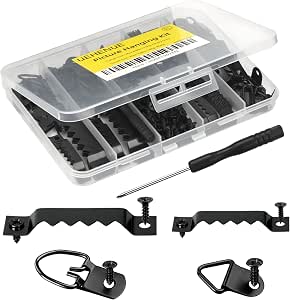 251Pcs Picture Hanging Kit, Include 50 Sawtooth Picture Hangers, 50 D Rings, 150 Screws and... image