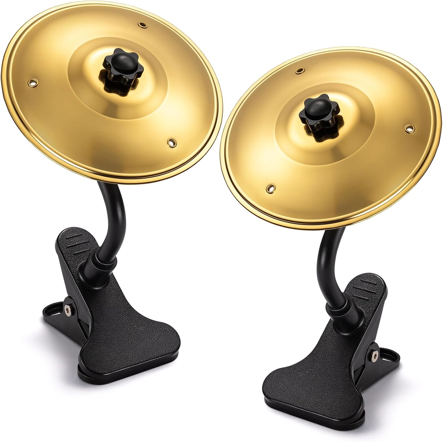 2PCS Desktop Cymbal, Desk Symbol Drum, Easy Clip-On Mini Cymbals for Drumer Music Lovers... image