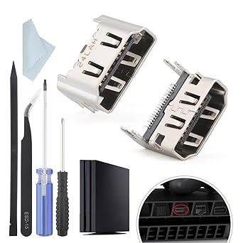 2PCS for PS4 HDMI Port Replacement for Sony Playstation 4 PS4 Socket Jack Interface... image