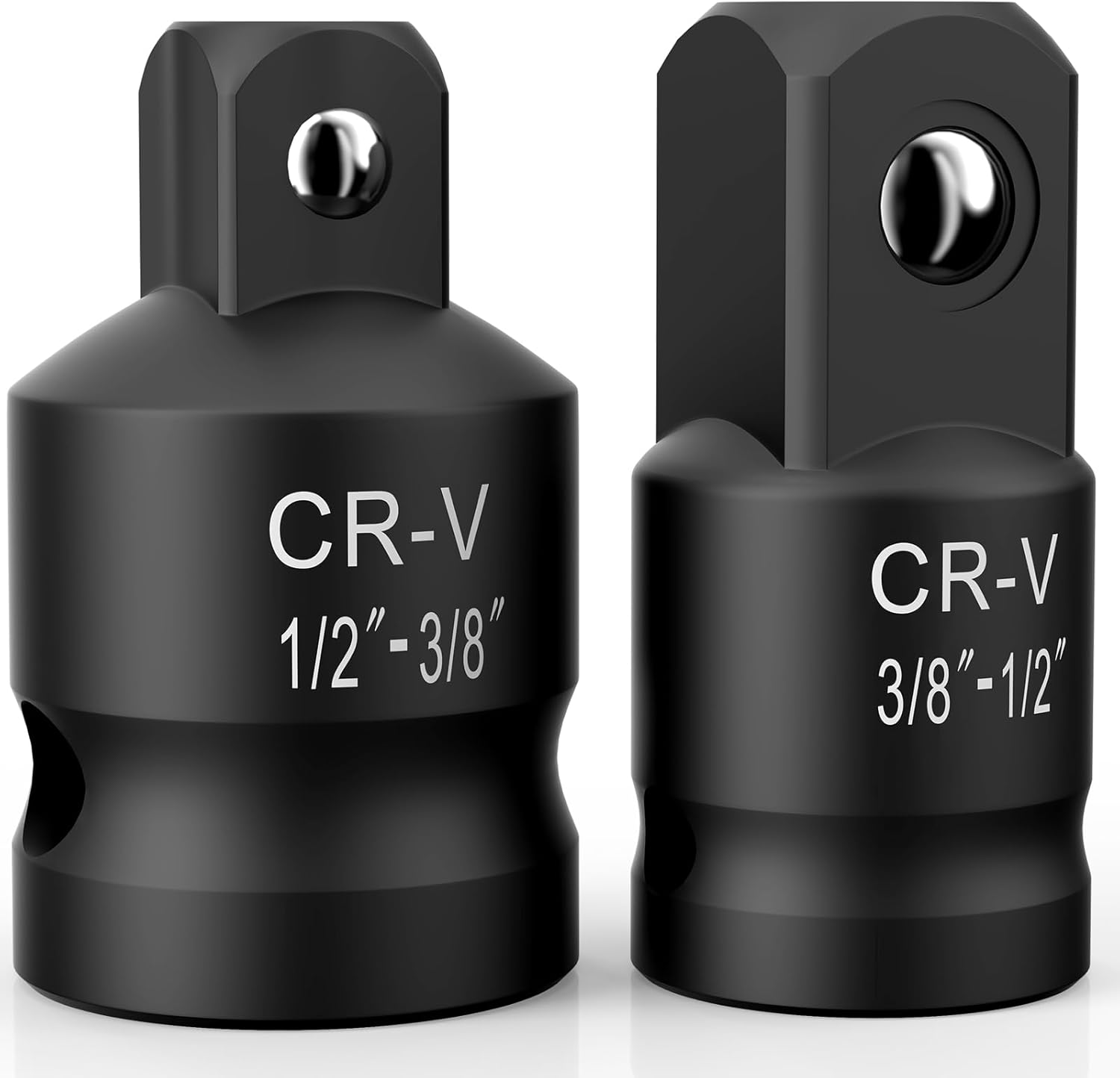 2PCS Impact Socket Adapter and Reducer Set,1/2"to 3/8" & 3/8"to 1/2" Impact Adapter Set...