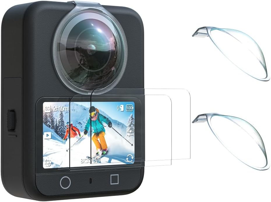 2PCS Screen Protector + PC Lens Guards for DJI OSMO 360, Tempered Glass Screen Cover Ultra...