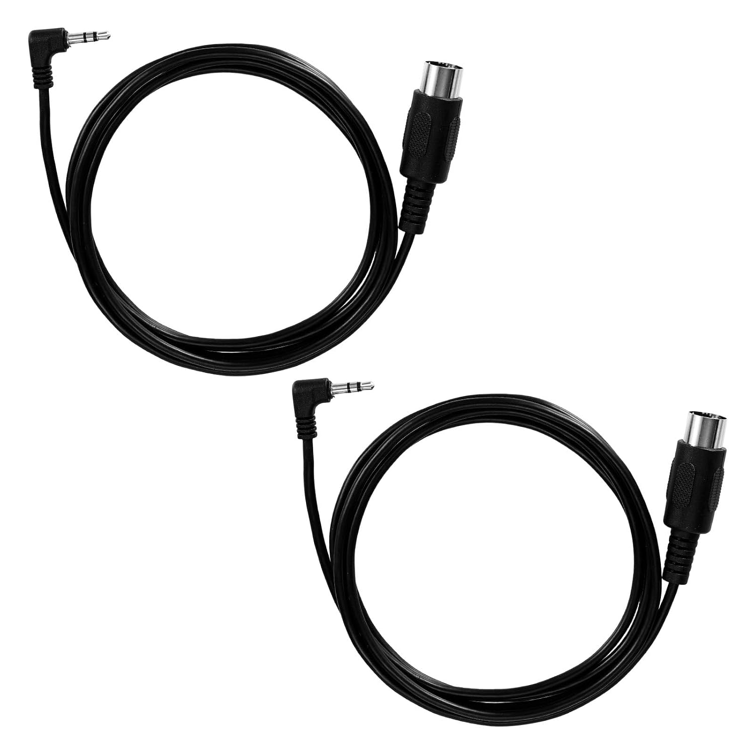 2pcs Type A 3.5mm/0.14in TRS to Male 5-Pin DIN MIDI Cable, 60cm/2ft Long TRS to...