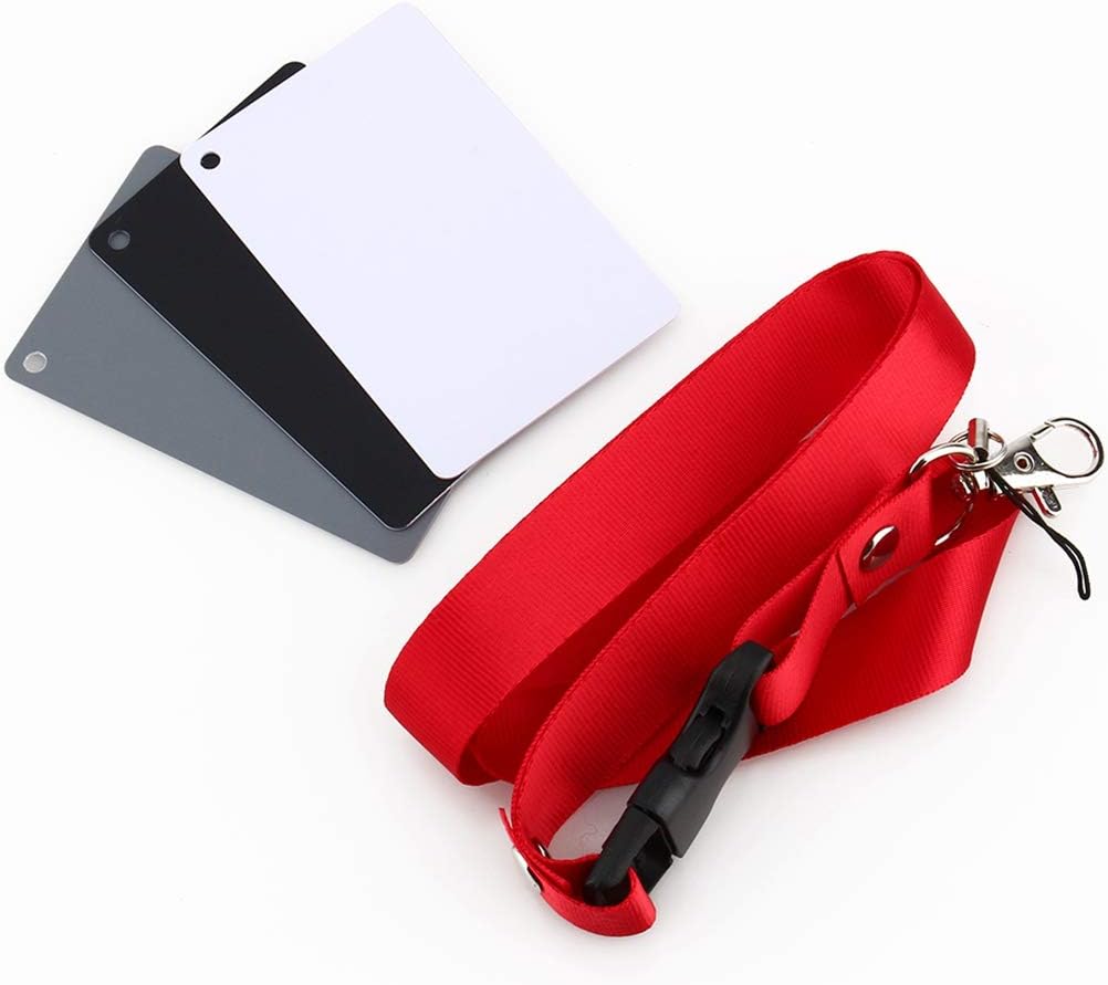 3 in 1 18% Gray/White Balance Card Digital Photography Exposure Color Balance Card Set...